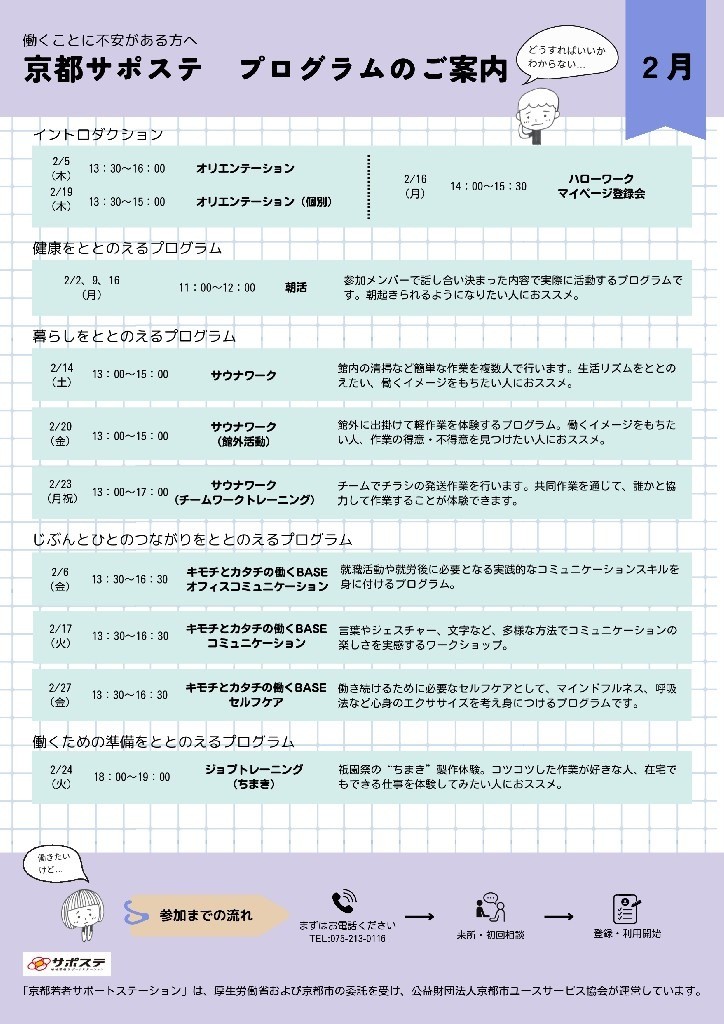 当月のプログラムについて
